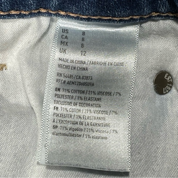 American Eagle Outfitters Blue Distressed Jean Shorts - Picture 5 of 5